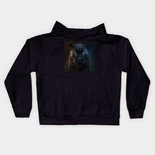 Black Panther Abstract Art Kids Hoodie